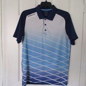 Oakley Mens S/S Blue Golf Polo Shirt NWOT - Size Large